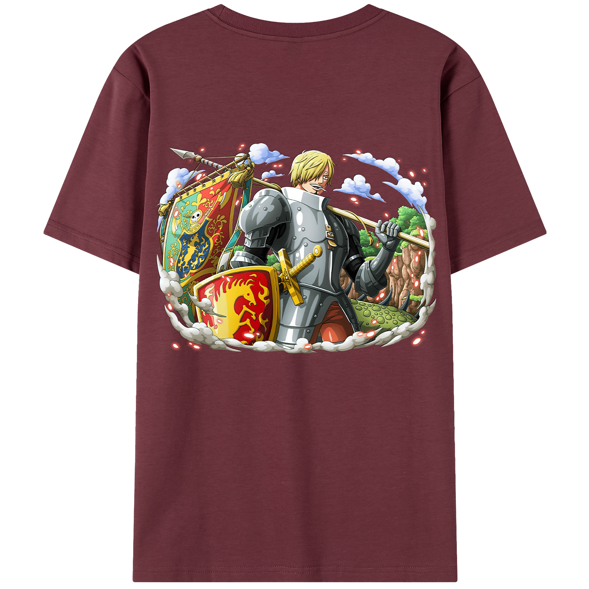 ワンピース サンジ ONE PIECE Sanji 綿100％半袖Tシャツ（背面プリント）